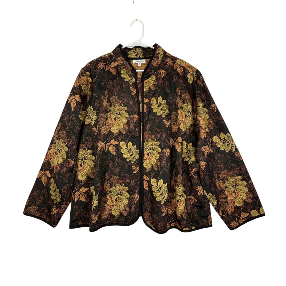 Serengeti Tapestry Open Front Jacket 3X Plus Lightweight Artsy Boho
